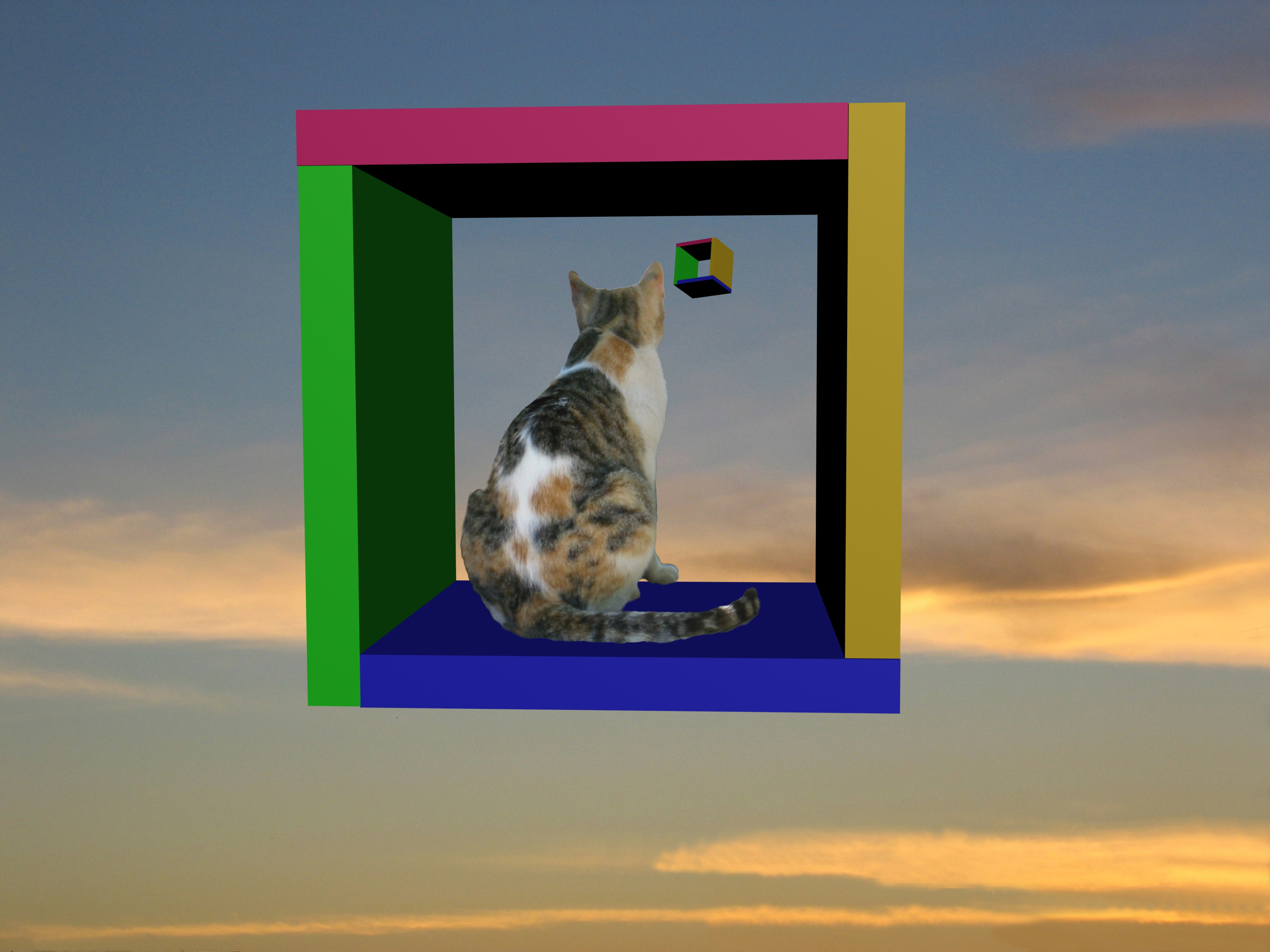 3D Gato Mira